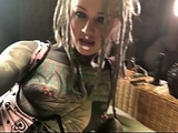 Horny Alternative Tattooed Girl Shows Her Sex Toys With Ass Plug In